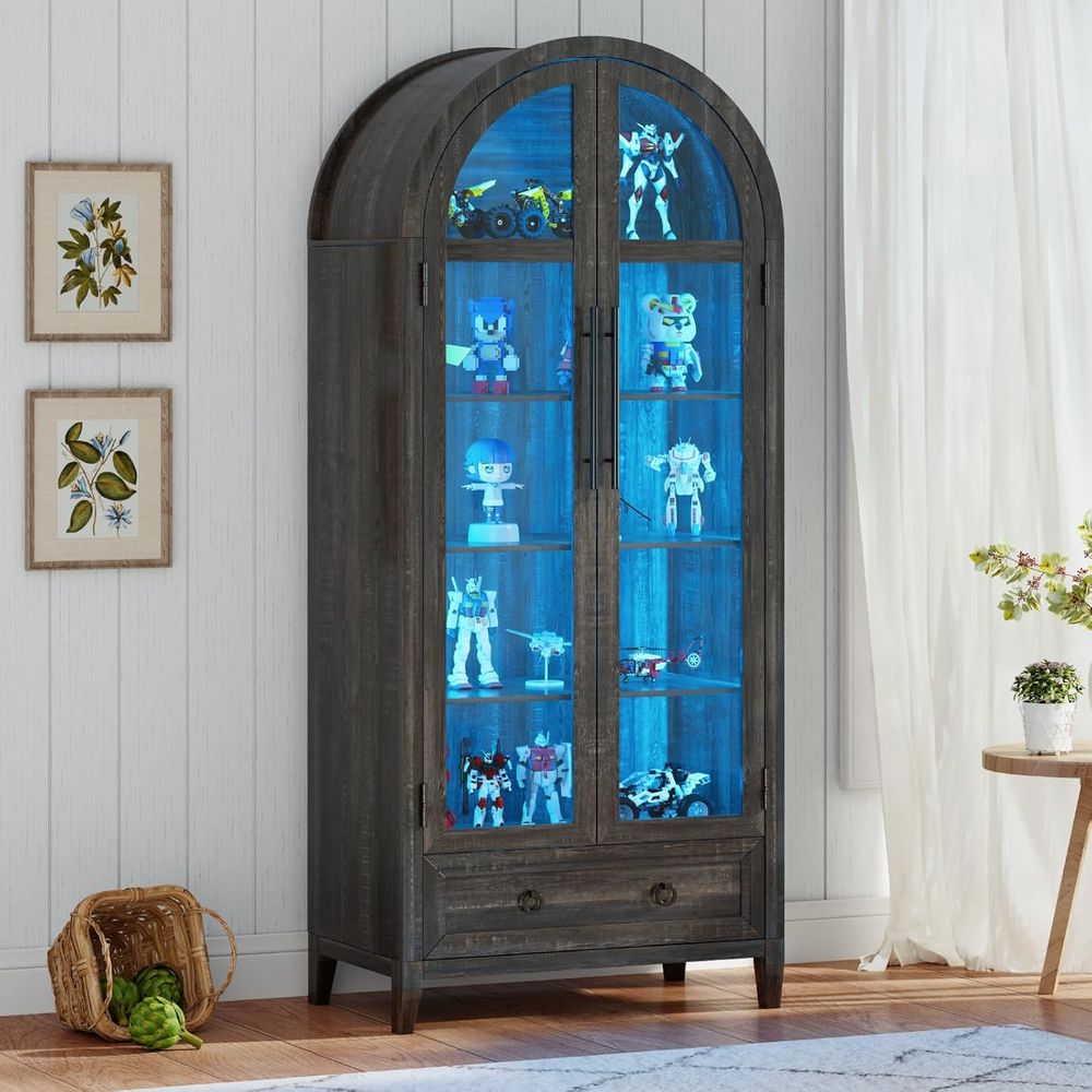 73 Arched Glass Display Cabine - огляд і ціна Glass Cabinet Display