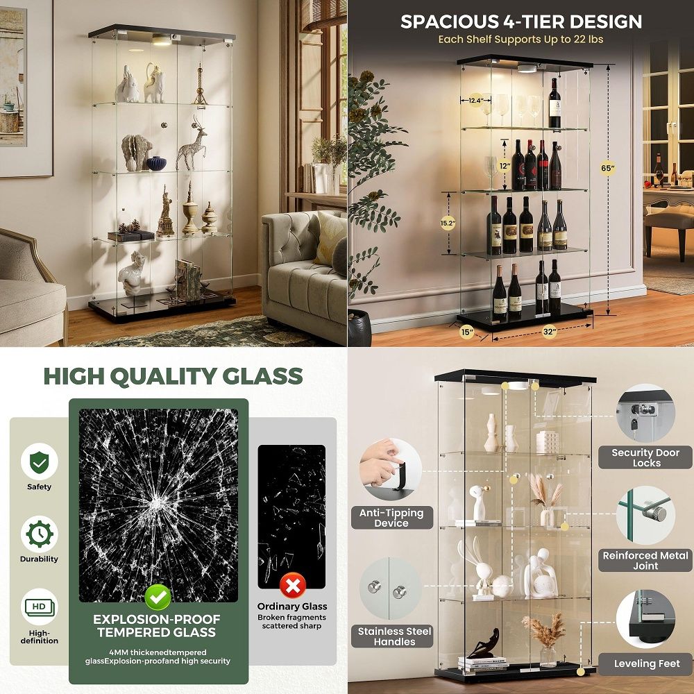 Display Cabinet with LED Light - огляд і ціна Glass Cabinet Display