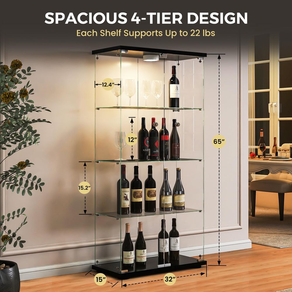 Display Cabinet with LED Light - огляд і ціна Glass Cabinet Display