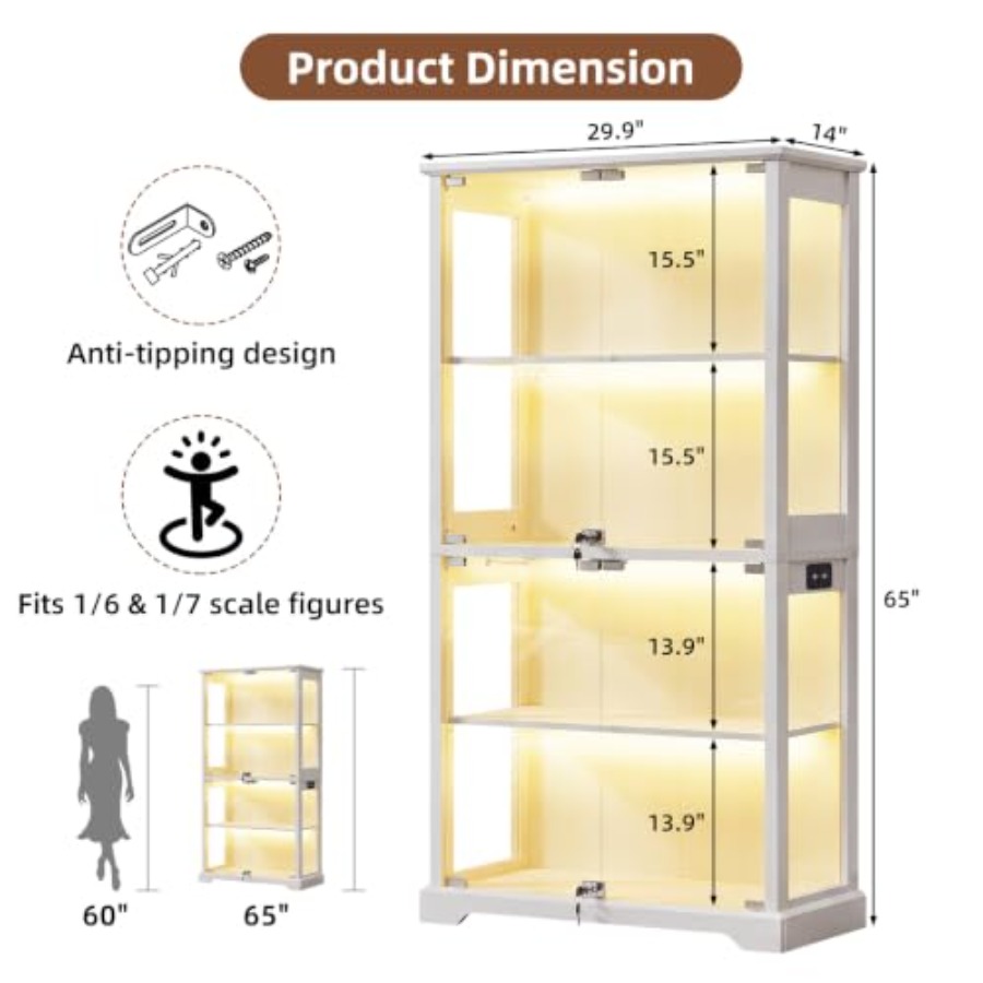 Farmhouse Glass Display Cabine - огляд і ціна Glass Cabinet Display