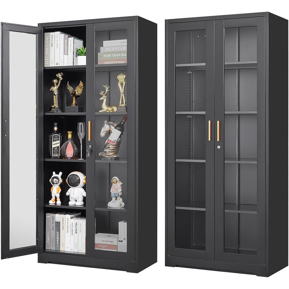 Glass Display Cabinet with Loc - огляд і ціна Glass Cabinet Display