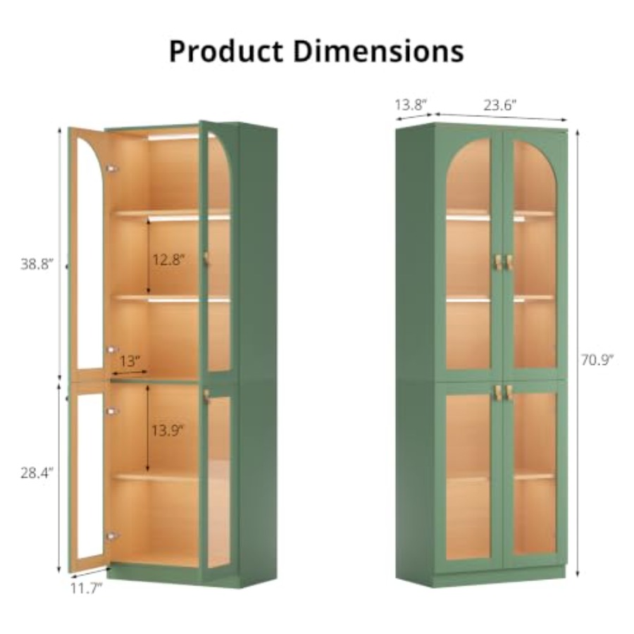 Living room office curio cabin - огляд і ціна Glass Cabinet Display