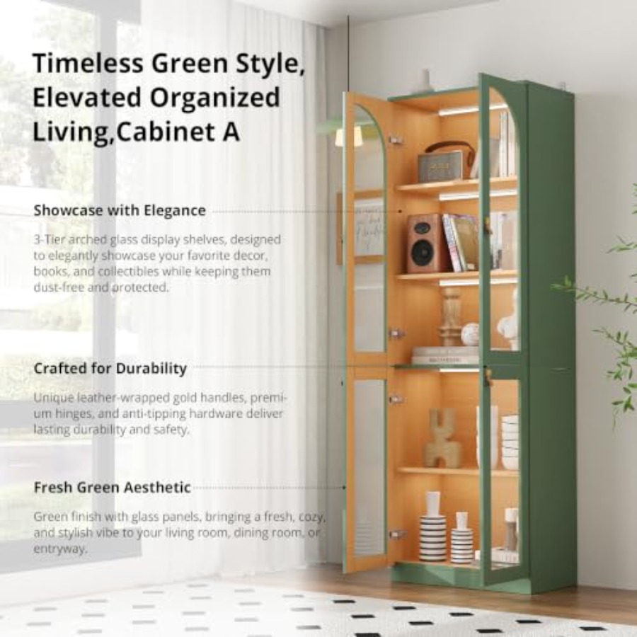 Living room office curio cabin - огляд і ціна Glass Cabinet Display