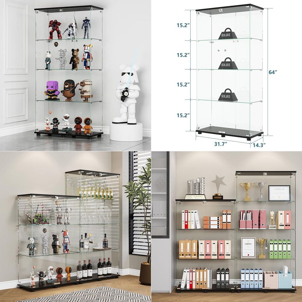 Display Cabinet with 4Shelf Do - огляд і ціна Glass Cabinet Display