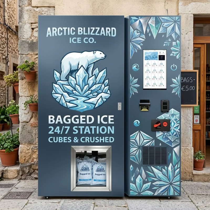 High Capacity 450kg Bagged Ice - огляд і ціна Bill Acceptor Vending