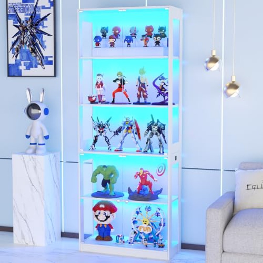 80'' Display Cabinet with Glas - огляд і ціна Glass Cabinet Display
