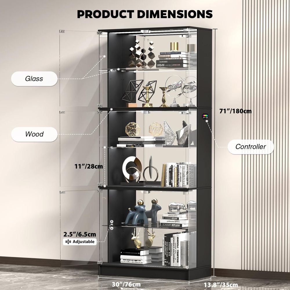 Display Cabinet with Glass Doo - огляд і ціна Glass Cabinet Display
