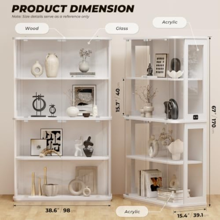 Rounded display cabinet for re - огляд і ціна Glass Cabinet Display