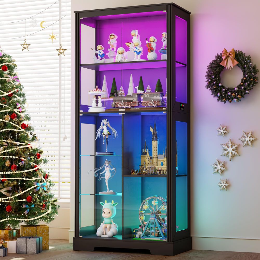 Lighted Corner Display Curio C - огляд і ціна Glass Cabinet Display