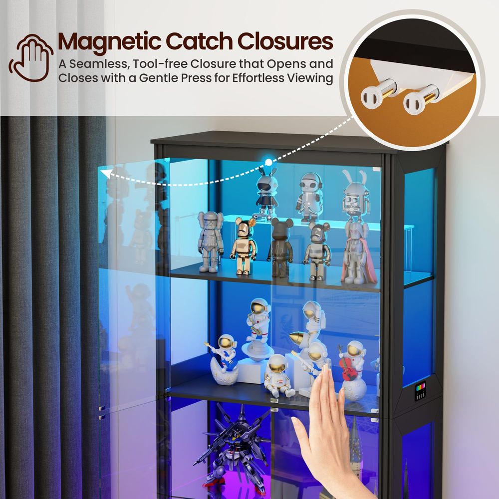 Lighted Corner Display Curio C - огляд і ціна Glass Cabinet Display