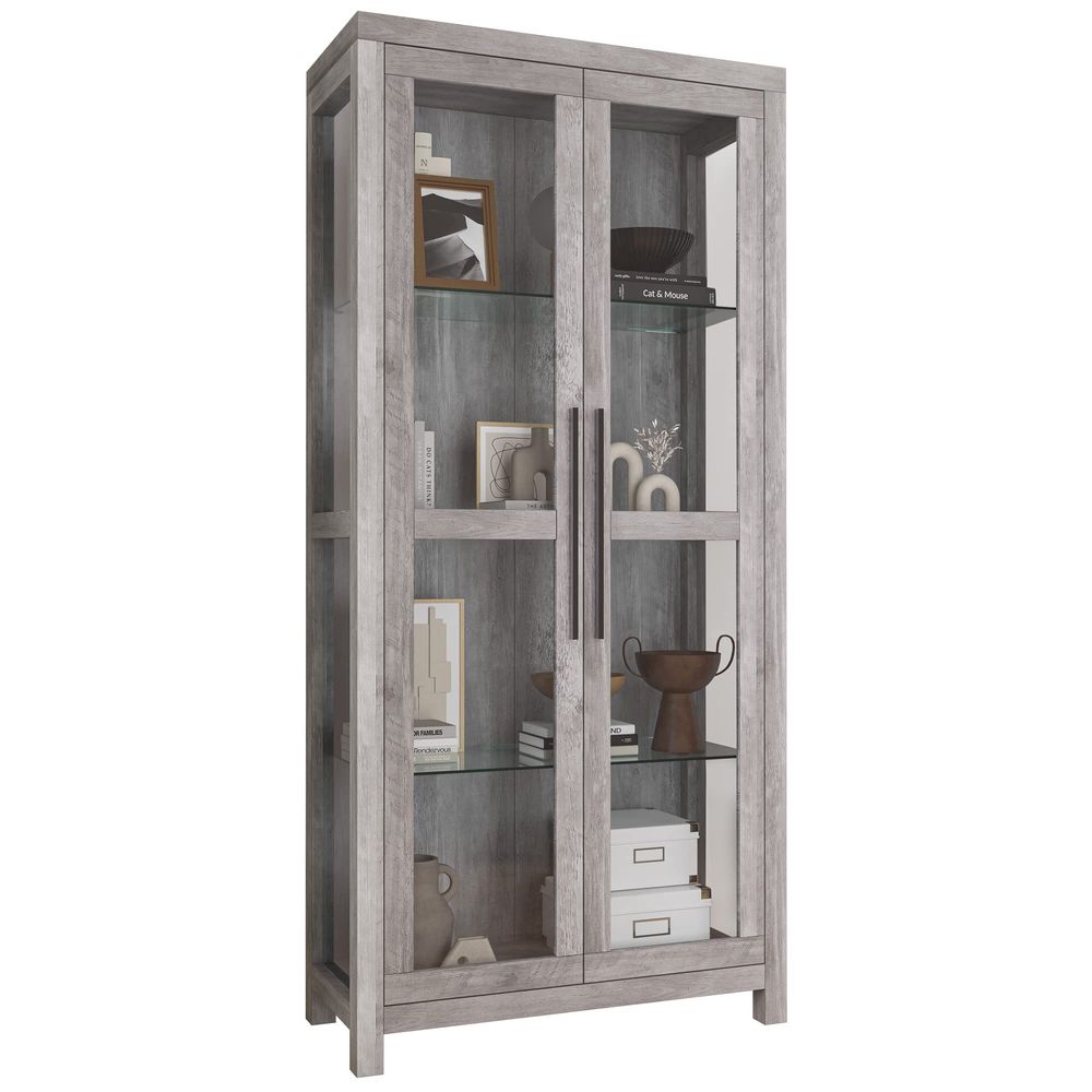 Glass Display Cabinet, Tall Cu - огляд і ціна Glass Cabinet Display