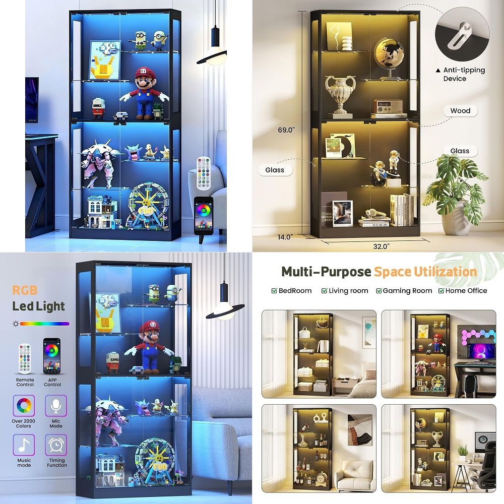 Display Cabinet with Glass Doo - огляд і ціна Glass Cabinet Display