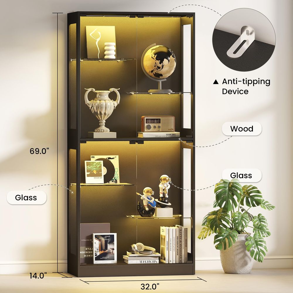 Display Cabinet with Glass Doo - огляд і ціна Glass Cabinet Display