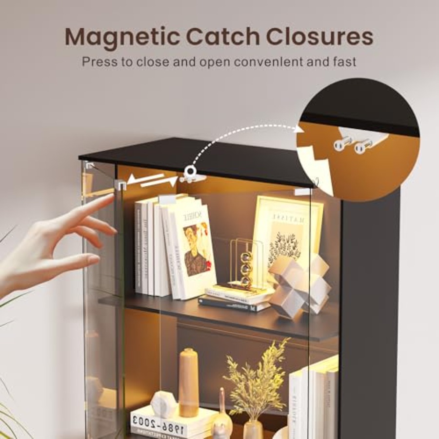 Black Display Cabinet with Gla - огляд і ціна Glass Cabinet Display