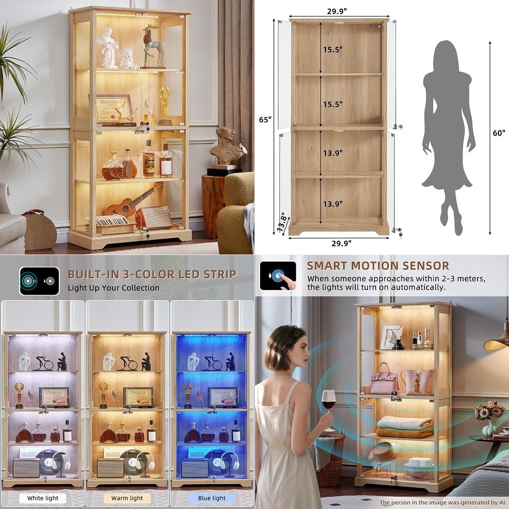 Farmhouse Glass Display Cabine - огляд і ціна Glass Cabinet Display