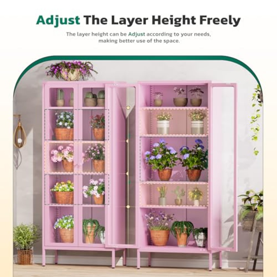 5-Tier Glass Display Cabinet f - огляд і ціна Glass Cabinet Display