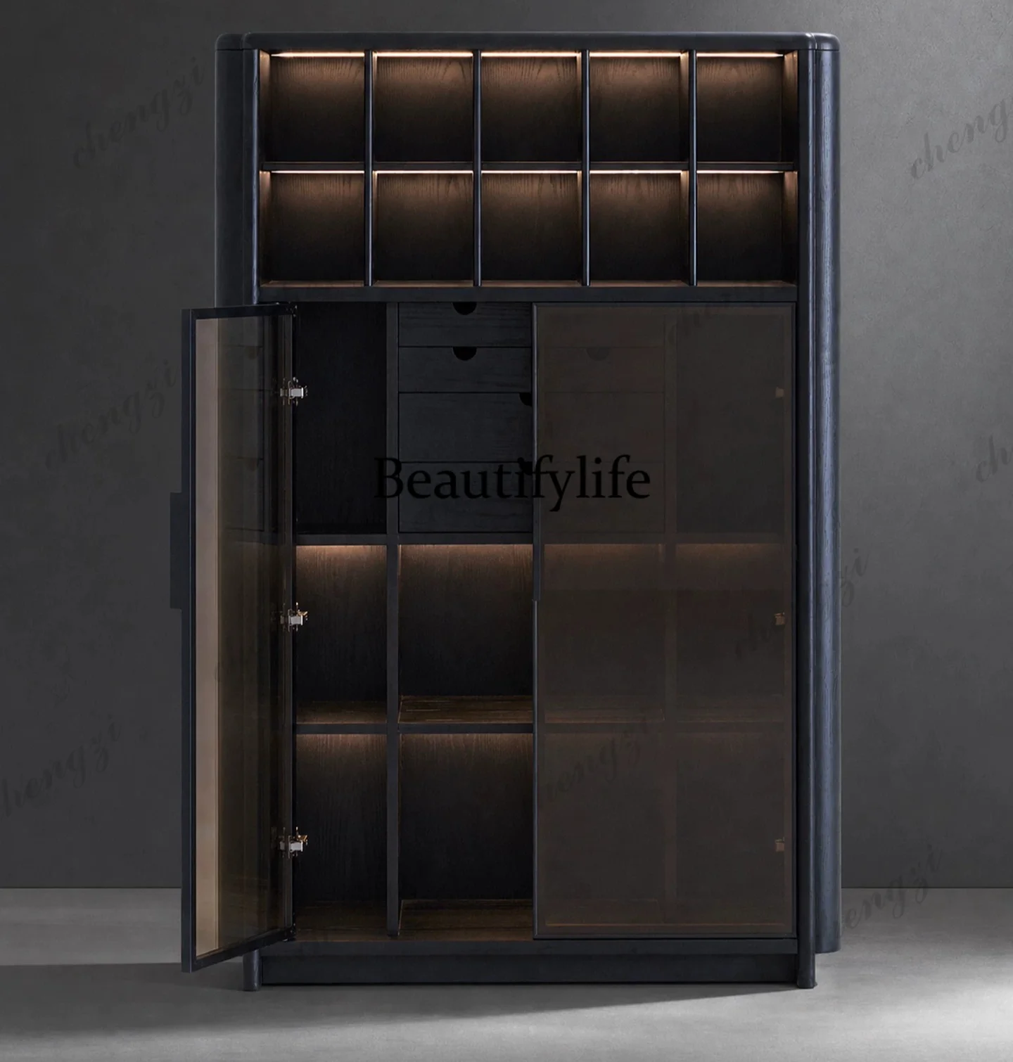 a55 Italian minimalist solid w - огляд і ціна Glass Cabinet Display