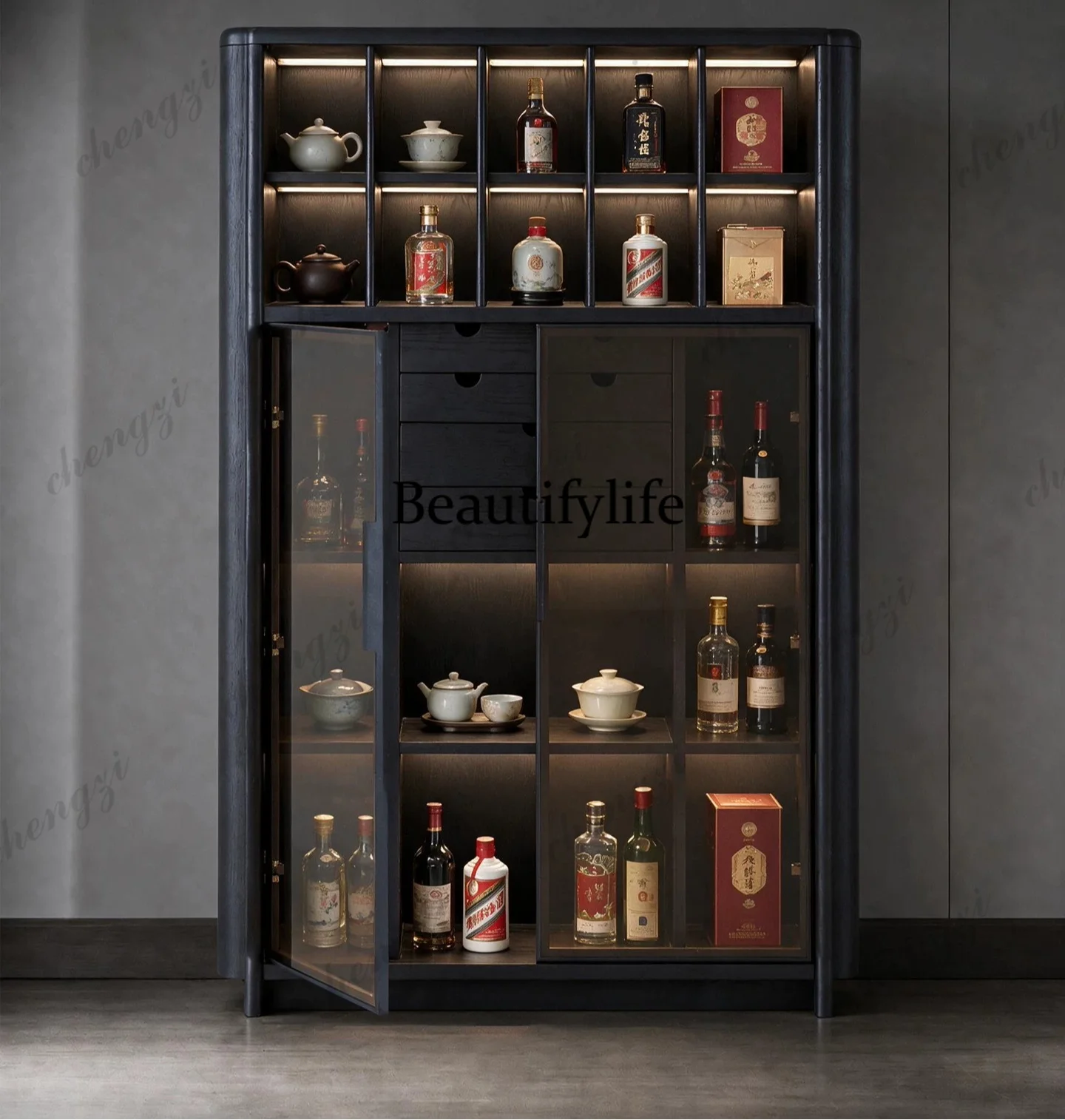 a55 Italian minimalist solid w - огляд і ціна Glass Cabinet Display