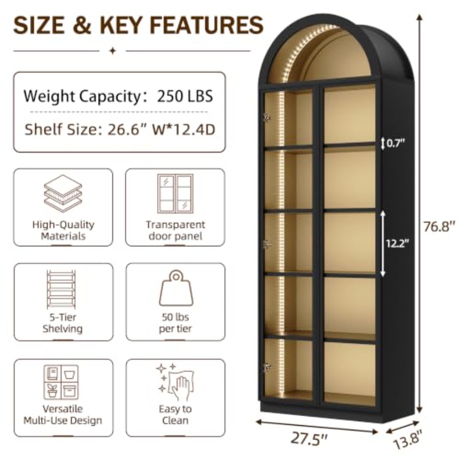Arch display cabinet for livin - огляд і ціна Glass Cabinet Display